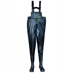 Waders, cuissardes ou échassiers en PVC et nitrile avec bottes S5