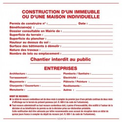 Panneau permis de construire 800 x 800 