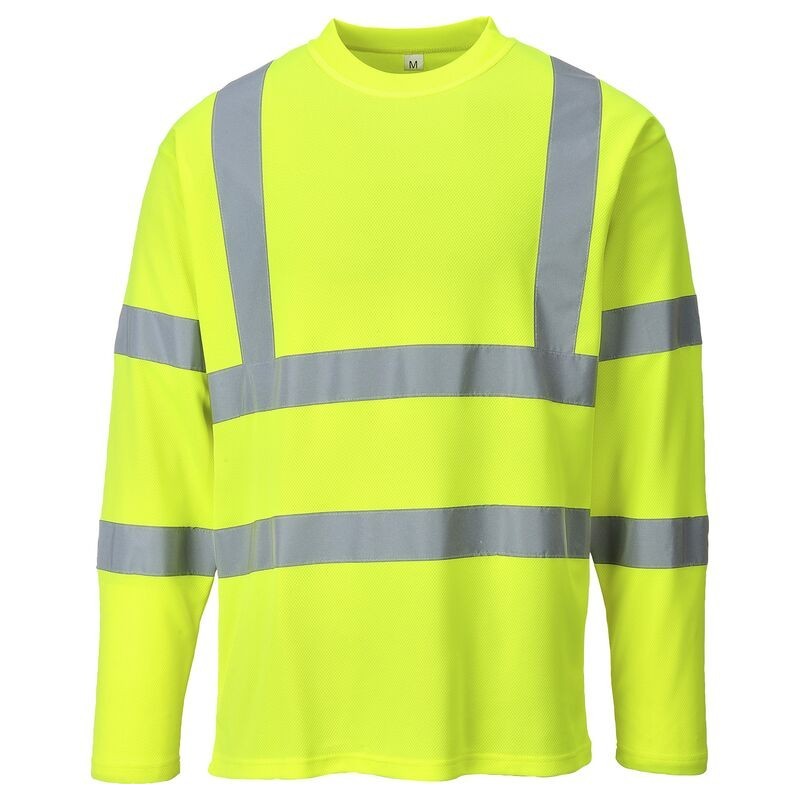 coupe régulière jaune et orange YCC® T-shirt de sécurité haute visibilité avec col en V pour homme bande réfléchissante haute visibilité 2XL, col en V haute visibilité manches courtes