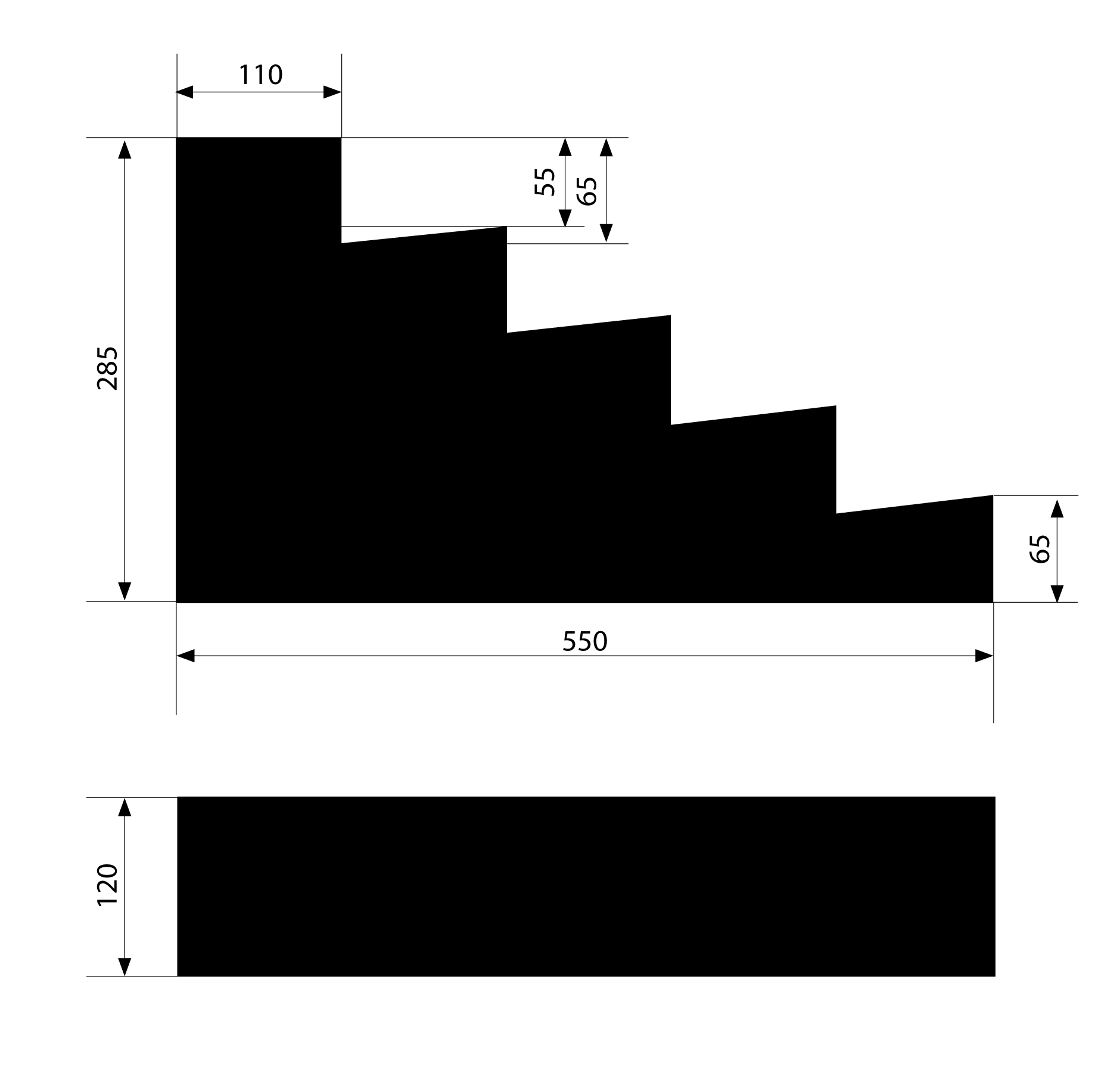Cale de sécurité pour chariots élévateurs