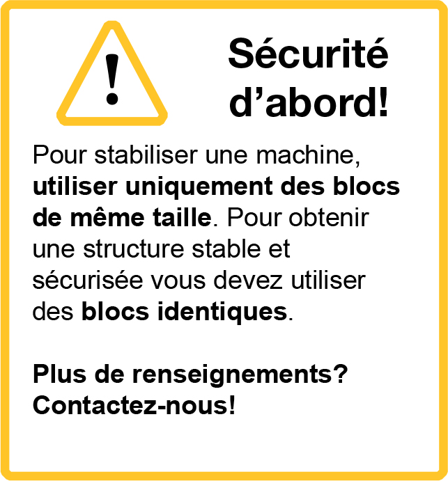 Avertissement de sécurité calage